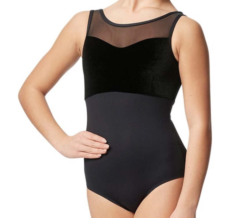 バレエ レオタード 黒 メッシュlulli Lulli Dancewear Tri-Part Tank Leotard – Black with Velvet & Mesh